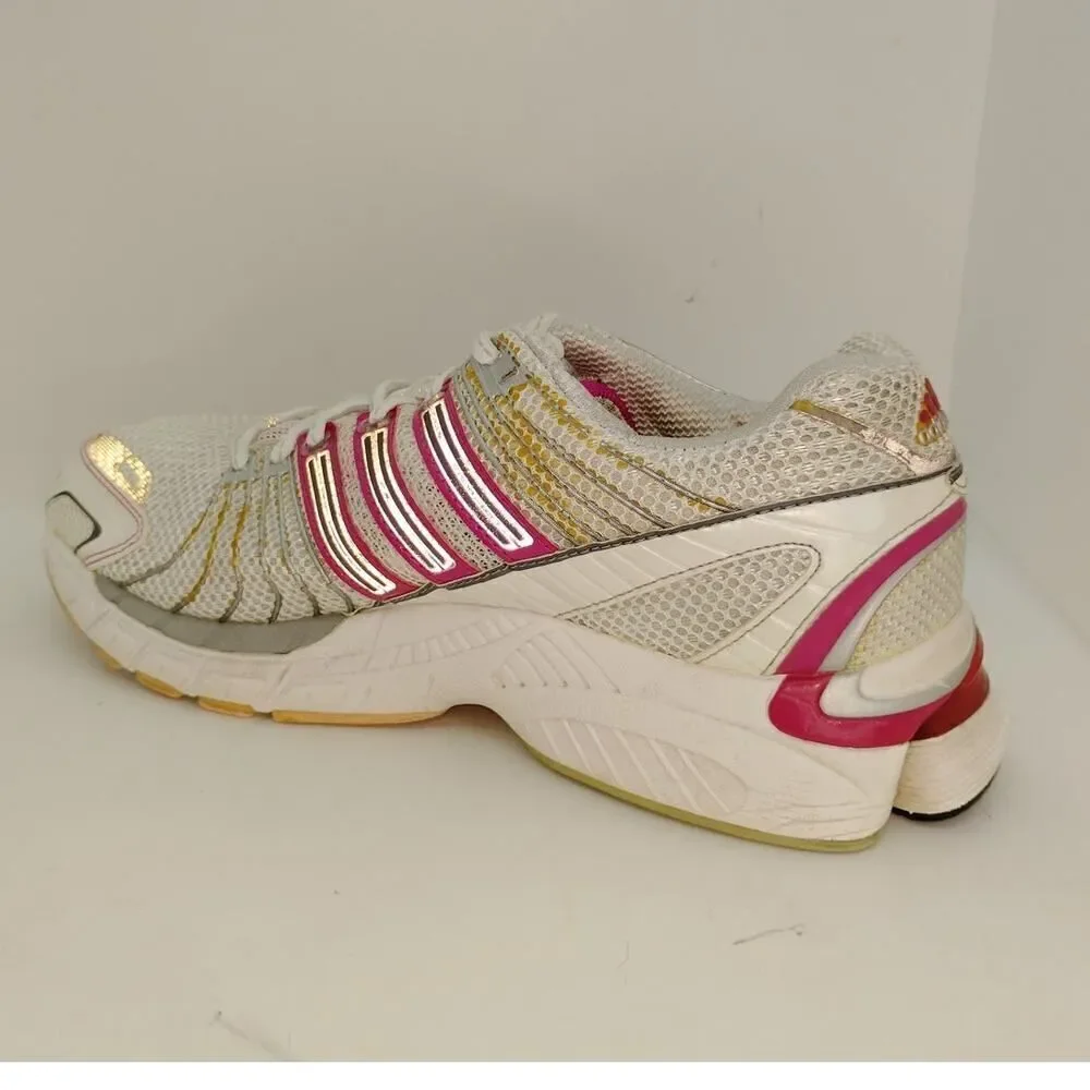 Adidas Adistar Womens Pre-owned White/Pink High End Running Sneakers - sz. 9 1/2